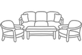 С 3-х местным диваном