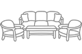 С 3-х местным диваном