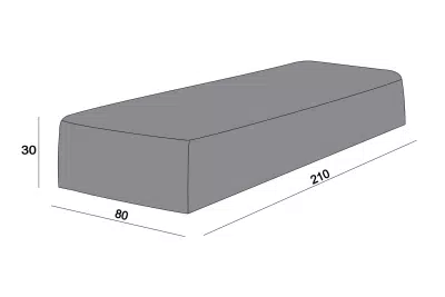 Защитный чехол на шезлонг Ривьера 210×80×30 см, цвет хаки