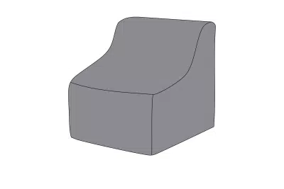 Защитный чехол на модуль Лунго прямой 74×86×65 см, цвет темно-серый