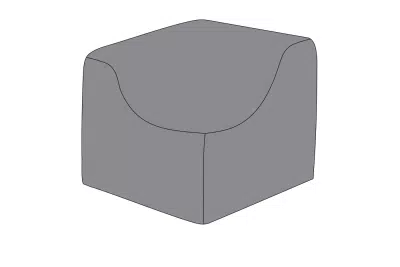Защитный чехол на модуль Лунго угловой 86×86×65 см, цвет темно-серый