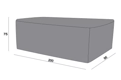 Защитный чехол на стол Латте 200×95×75 см, цвет серый