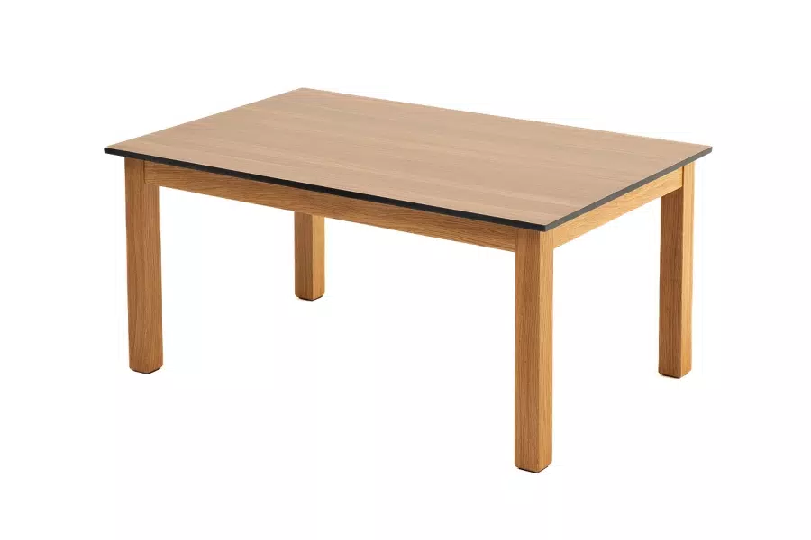 Канны журнальный столик из HPL 90х60, H40, основание дуб, цвет столешницы дуб - фото 3