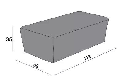 Защитный чехол на журнальный столик Капучино, 110×66×34 см, темно-серый