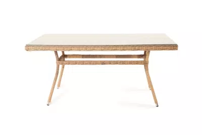 "Латте" плетеный стол из искусственного ротанга 160х90см, цвет соломенный