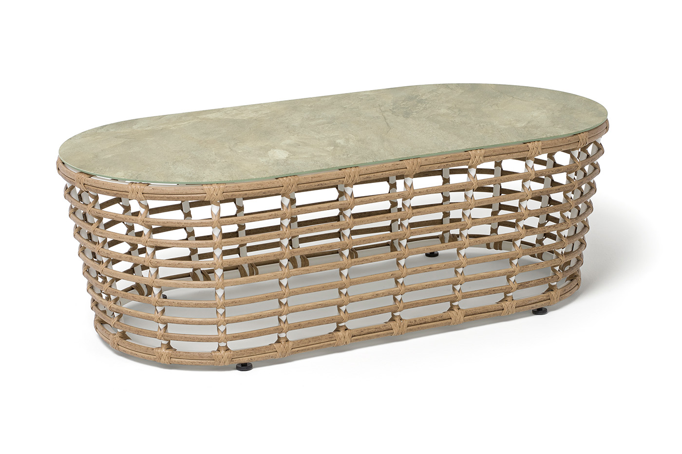 "Валенсия" журнальный столик из искусственного ротанга, цвет соломенный