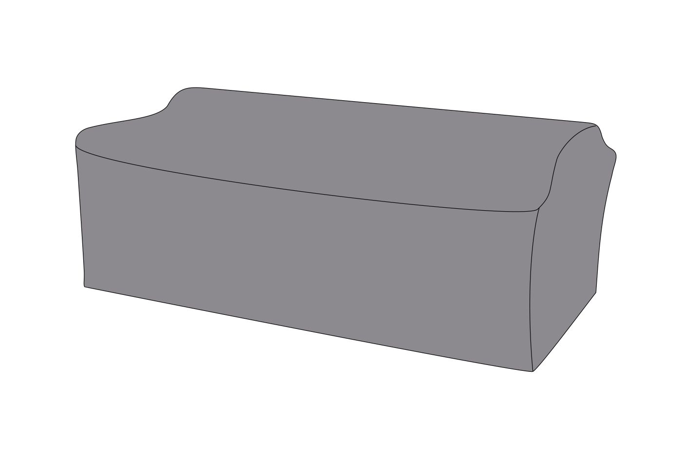 Защитный чехол на диван Кальяри, трехместный 212,5×88×68, цвет светло-серый