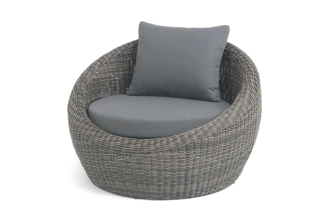 "Барселона" кресло из искусственного ротанга, цвет графит