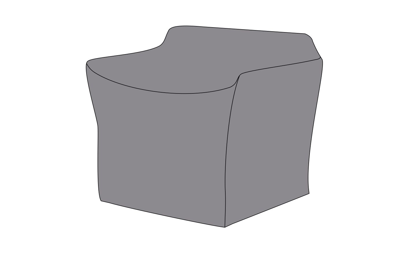 Защитный чехол на кресло Касабланка 88×82×70, цвет серый