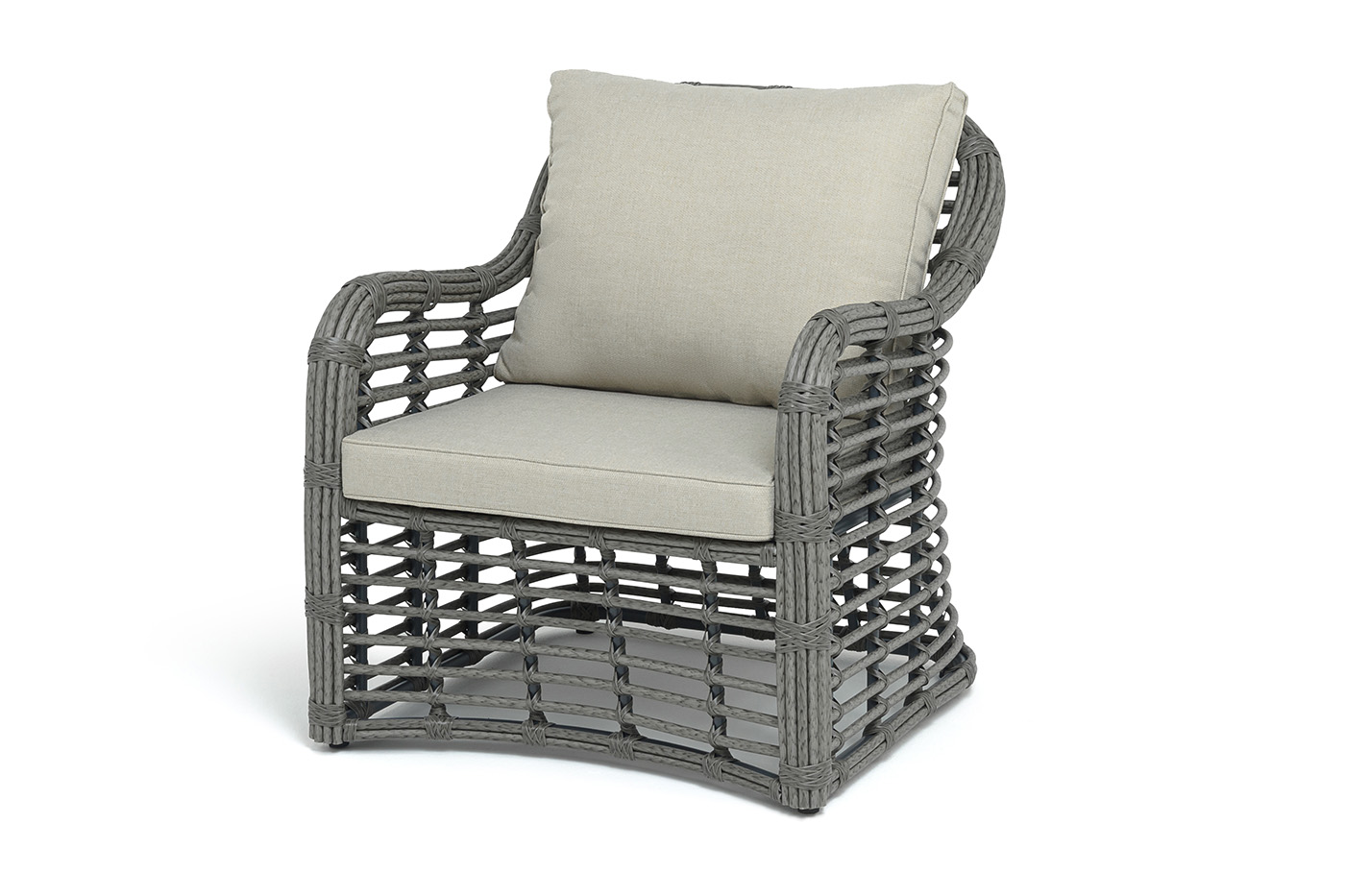 "Ницца" кресло из искусственного ротанга, цвет серый