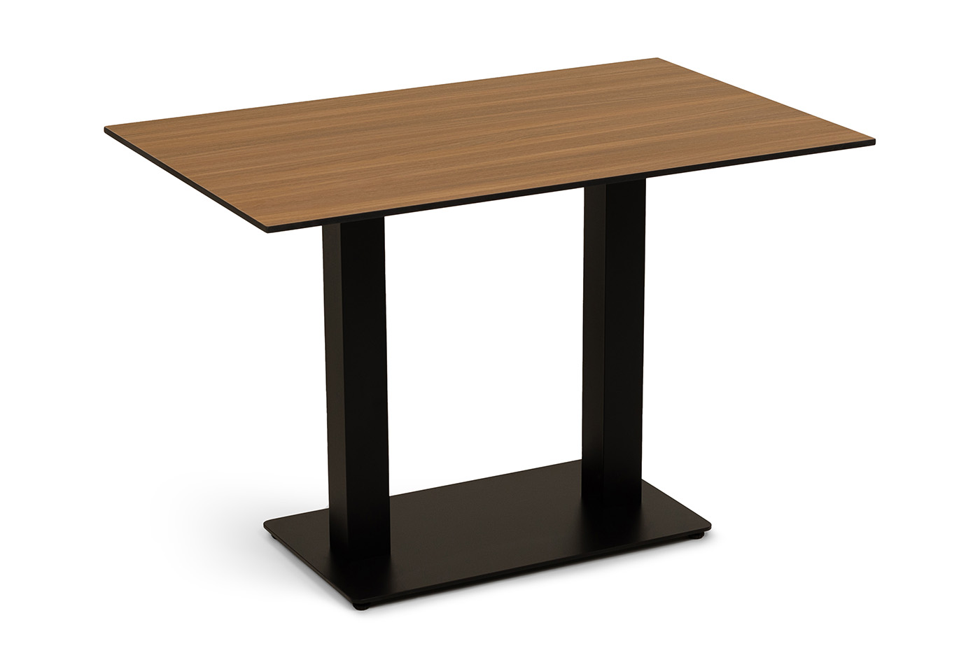 "Каффе" стол из HPL 110х70см, цвет "дуб", подстолье стальное двойное "Каффе" стол из HPL 110х70см, цвет "дуб", подстолье стальное двойное