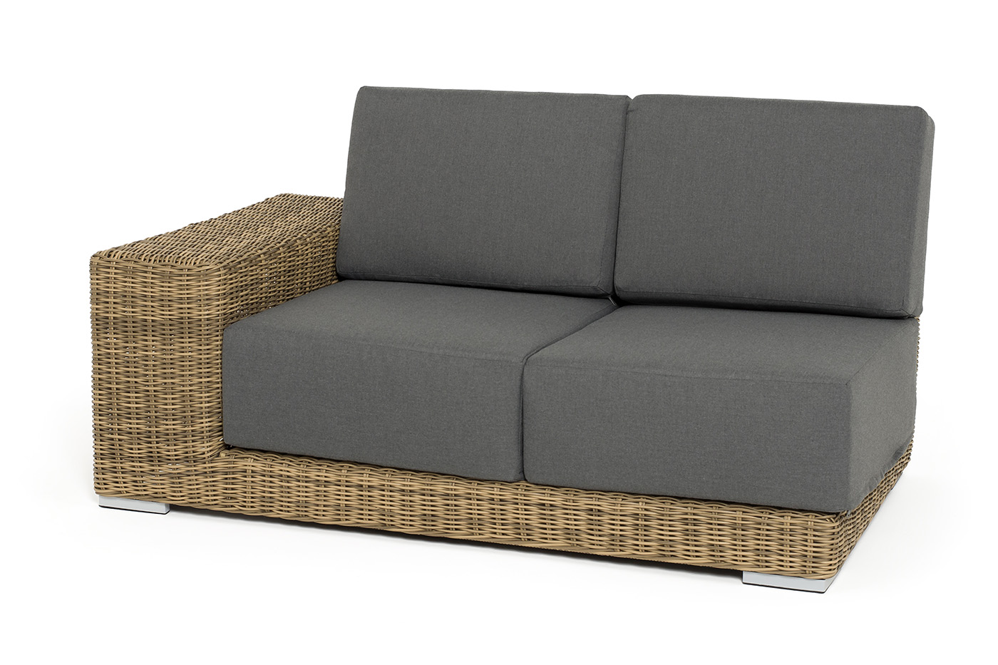 "Капри" модуль диванный правый с подушками, цвет соломенный