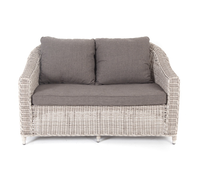 "Кон Панна" диван из искусственного ротанга двухместный, цвет бежевый