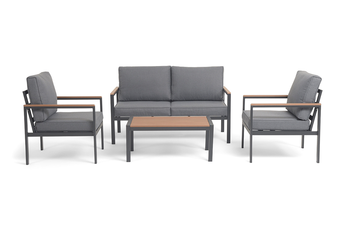 "Пион" лаунж-зона 4-местная из алюминия, цвет серый