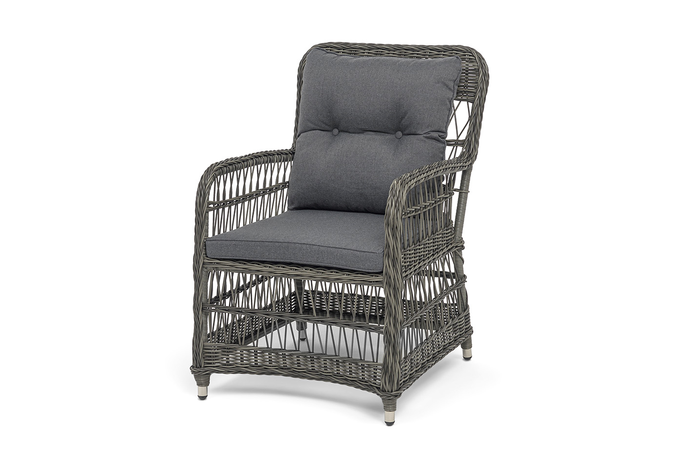 "Цесена" кресло плетеное из искусственного ротанга, цвет графит