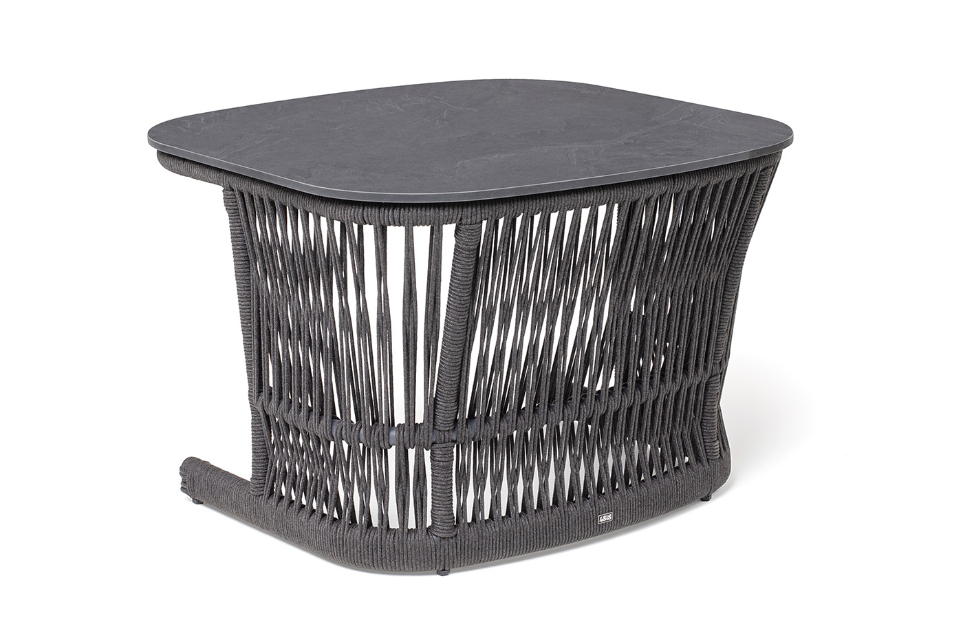 "Лугано" журнальный стол 76х76 H55 см из HPL, цвет "серый гранит"