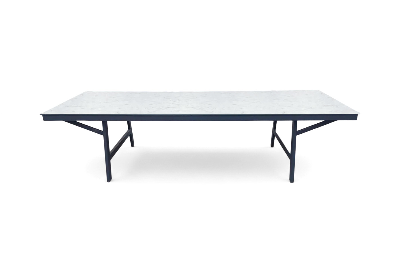 "Рио" стол из HPL 290х100см, цвет столешницы "белый мрамор"