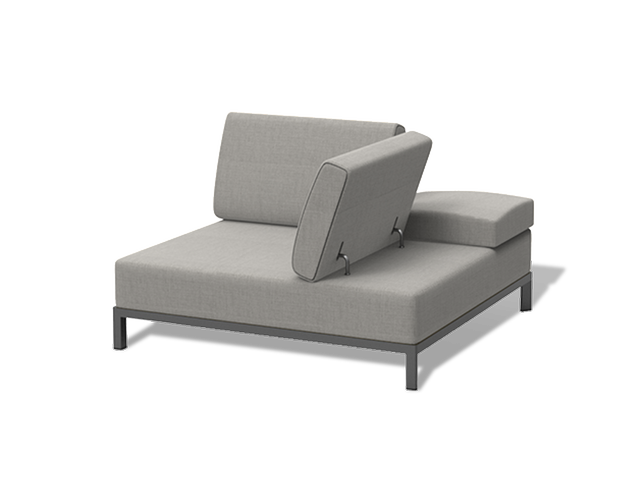 "Амальфи" модуль диванный угловой, каркас из алюминия