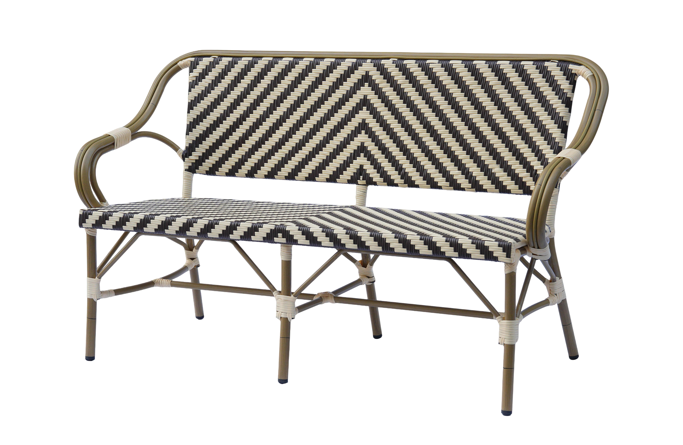 "Кабри" диван двухместный плетенный из искусственного ротанга, цвет бежево-коричневый