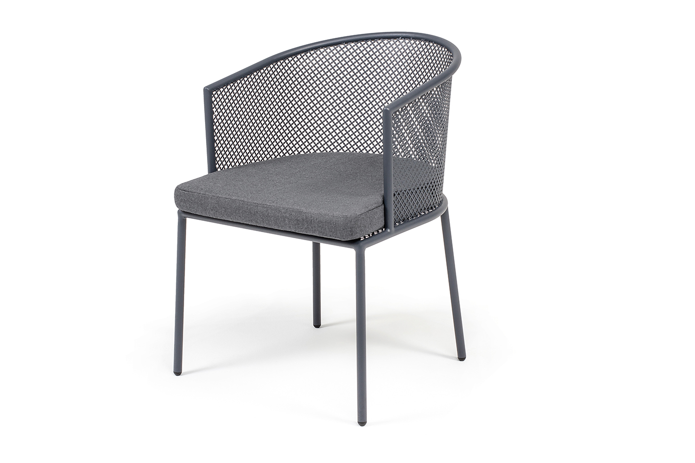 "Прометей" стул, каркас из стали темно-серый (RAL7024) муар, ткань темно-серая 027