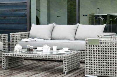 "Тито" лаунж-зона из искусственного ротанга, цвет серый "Тито" лаунж-зона из искусственного ротанга, цвет серый