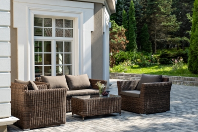 "Капучино Сингл" лаунж-зона из искусственного ротанга, цвет коричневый