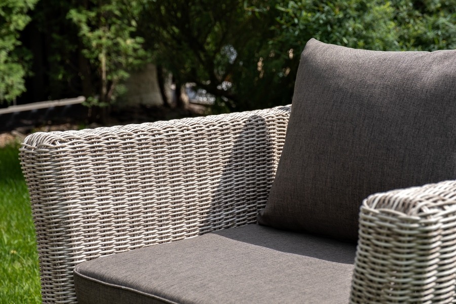 Капучино лаунж-зона из искусственного ротанга, цвет бежевый - фото 9