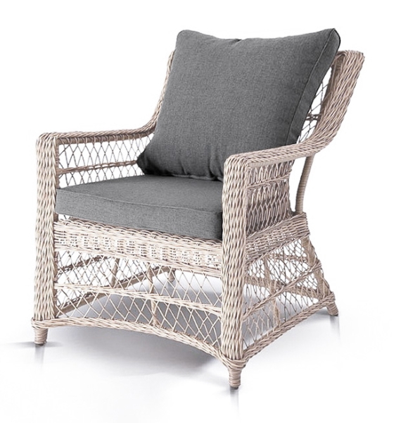 "Гранд Латте" кресло из искусственного ротанга, цвет бежевый