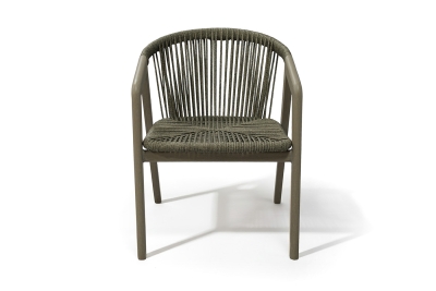 "Будапешт" стул из искусственного ротанга, цвет серый