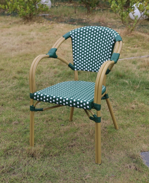 Кабри плетеный стул из искусственного ротанга, цвет зеленый - фото 5