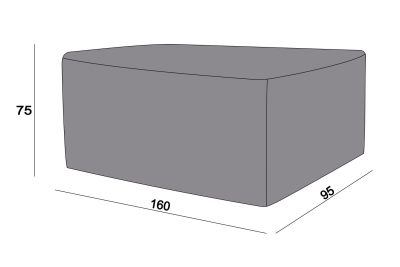Защитный чехол на стол Латте 160×95×75 см, цвет серый