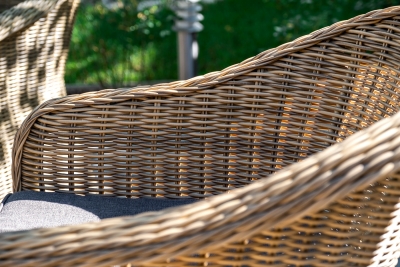 "Эспрессо–150 R" обеденная группа плетеная, цвет соломенный "Эспрессо–150 R" обеденная группа плетеная, цвет соломенный