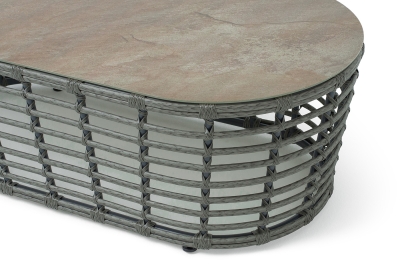 "Валенсия" журнальный столик из искусственного ротанга, цвет серый "Валенсия" журнальный столик из искусственного ротанга, цвет серый