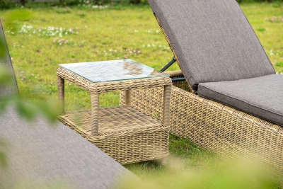 "Форио" столик кофейный из искусственного ротанга, цвет соломенный "Форио" столик кофейный из искусственного ротанга, цвет соломенный