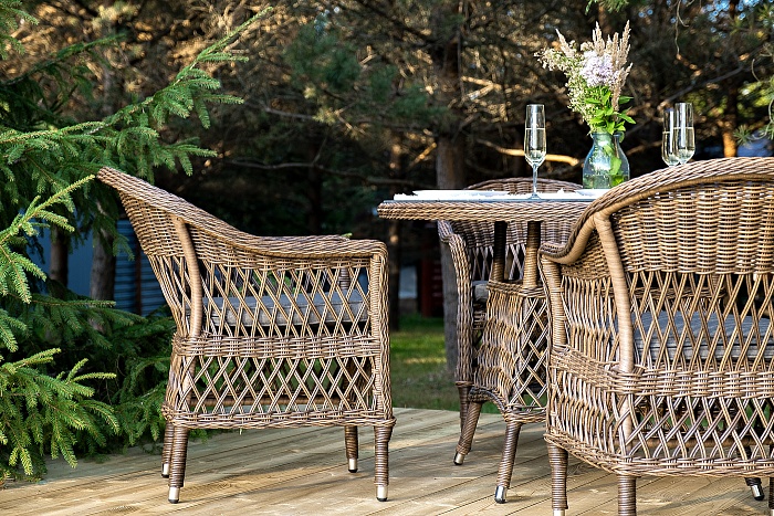 Дольче обеденная группа из искусственного ротанга, цвет коричневый - фото 7