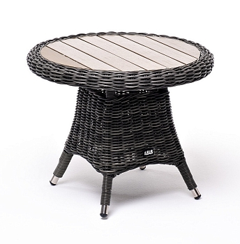 "Равенна" кофейный стол из искусственного ротанга, цвет графит