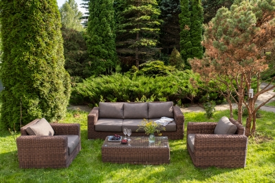 "Боно" лаунж-зона из искусственного ротанга, цвет коричневый  "Боно" лаунж-зона из искусственного ротанга, цвет коричневый