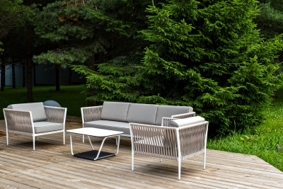 "Касабланка" лаунж-зона плетеная из роупа 5-местная, цвет бежевый