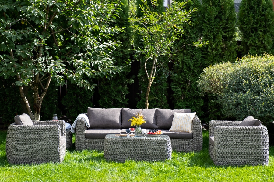 Кальяри кресло из искусственного ротанга (гиацинт), цвет серый - фото 7