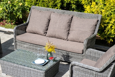 "Гляссе" лаунж-зона из искусственного ротанга, цвет графит "Гляссе" лаунж-зона из искусственного ротанга, цвет графит