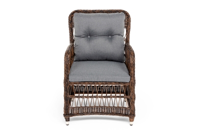 "Цесена" кресло плетеное из искусственного ротанга, цвет коричневый