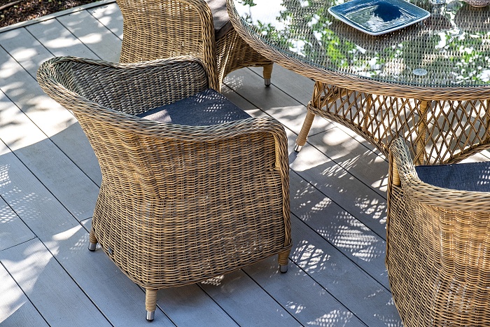 Эспрессо-150 R обеденная группа плетеная, цвет соломенный - фото 3