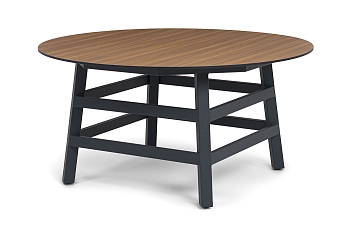 "Рио" стол из HPL круглый Ø160см, H75, цвет столешницы "дуб"