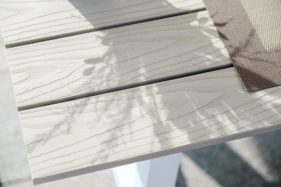 "Сан Ремо" стол обеденный из ДПК, каркас алюминиевый