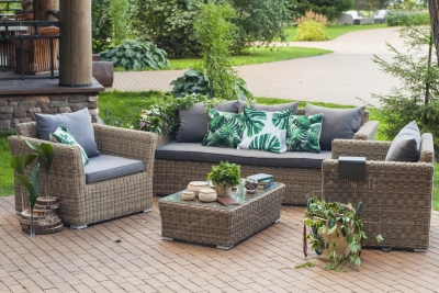 "Капучино" лаунж-зона из искусственного ротанга, цвет соломенный "Капучино" лаунж-зона из искусственного ротанга, цвет соломенный