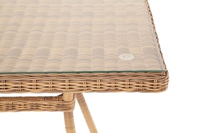 "Латте" плетеный стол из искусственного ротанга 160х90см, цвет соломенный "Латте" плетеный стол из искусственного ротанга 160х90см, цвет соломенный