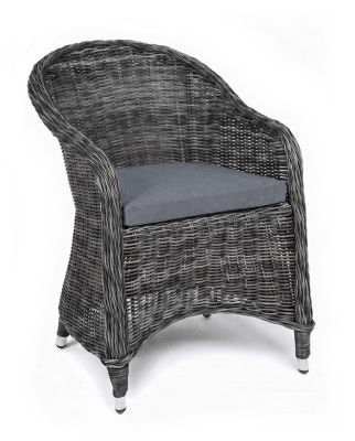 "Равенна" плетеное кресло из искусственного ротанга, цвет графит