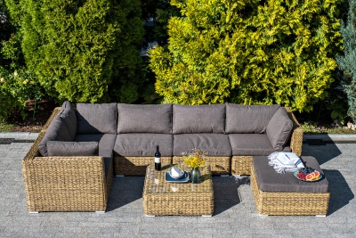 "Лунго" трансформирующаяся лаунж-зона из искусственного ротанга (гиацинт), цвет соломенный "Лунго" трансформирующаяся лаунж-зона из искусственного ротанга (гиацинт), цвет соломенный