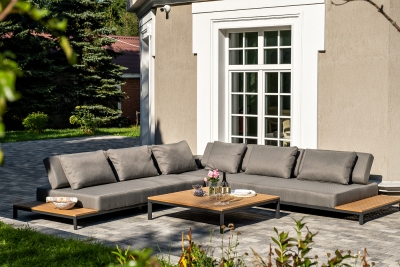 "Амальфи" трансформирующаяся лаунж-зона из алюминия, цвет графит (К)