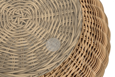 "Барселона" кофейный столик из искусственного ротанга, цвет соломенный